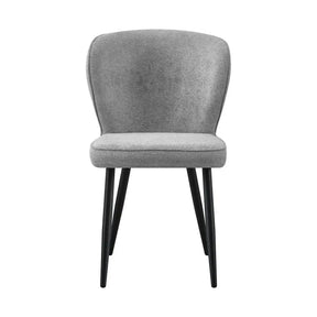 Scaun RIO 2, stofă buclata/metal, gri deschis - S062-30/negru, 64×51×84 cm