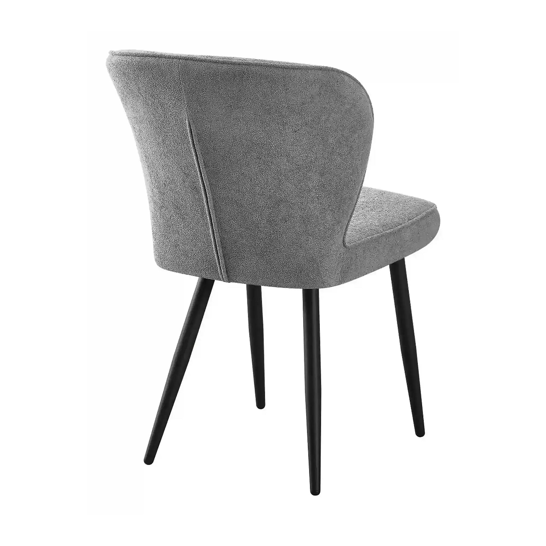 Scaun RIO 2, stofă buclata/metal, gri deschis - S062-30/negru, 64×51×84 cm