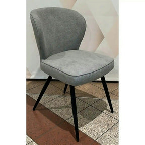 Scaun RIO 2, stofă buclata/metal, gri deschis - S062-30/negru, 64×51×84 cm