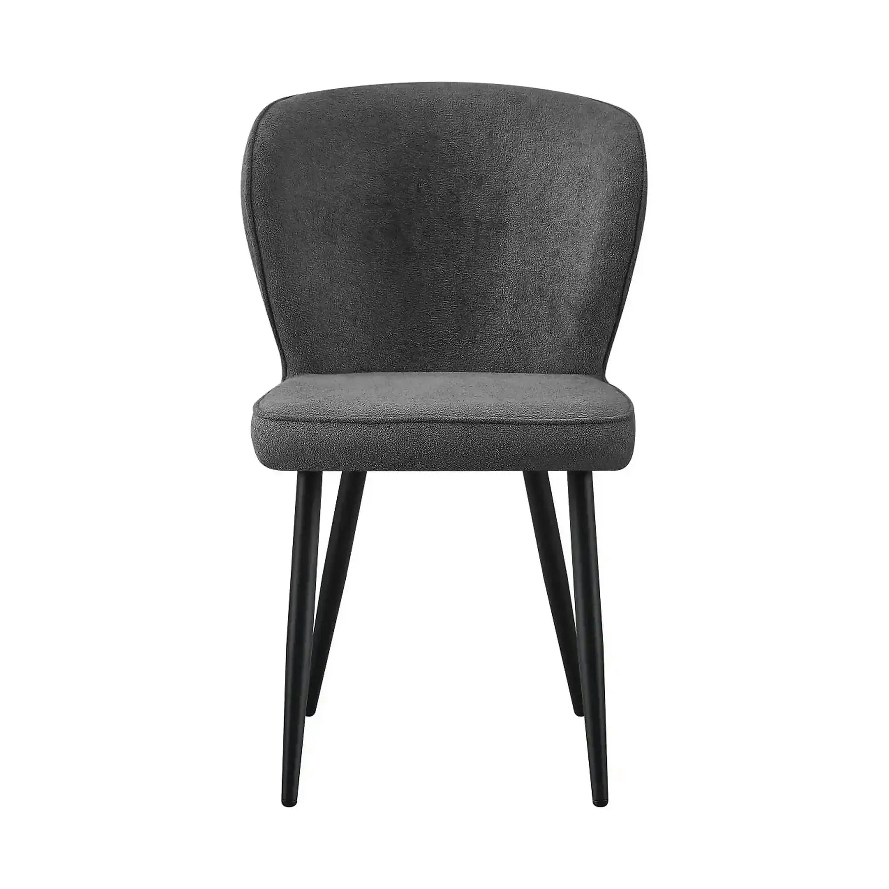 Scaun RIO 2, stofă buclata/metal, gri închis - S062-31/negru, 64×51×84 cm