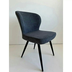 Scaun RIO 2, stofă buclata/metal, gri închis - S062-31/negru, 64×51×84 cm