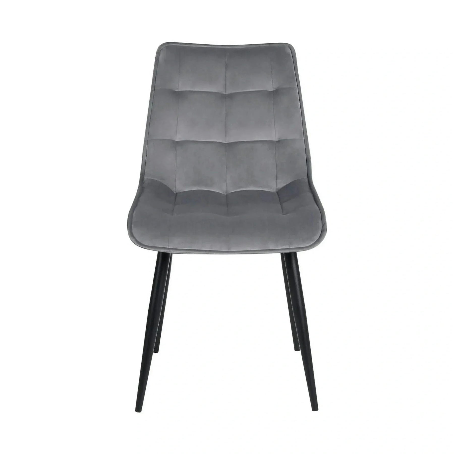 Scaun RON, stofă catifelata/metal, gri deschis/negru, 48×62×87 cm