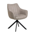 Scaun rotativ ASTON, stofă clasică/metal, grej - Brego 34/negru, 61×44×86 cm