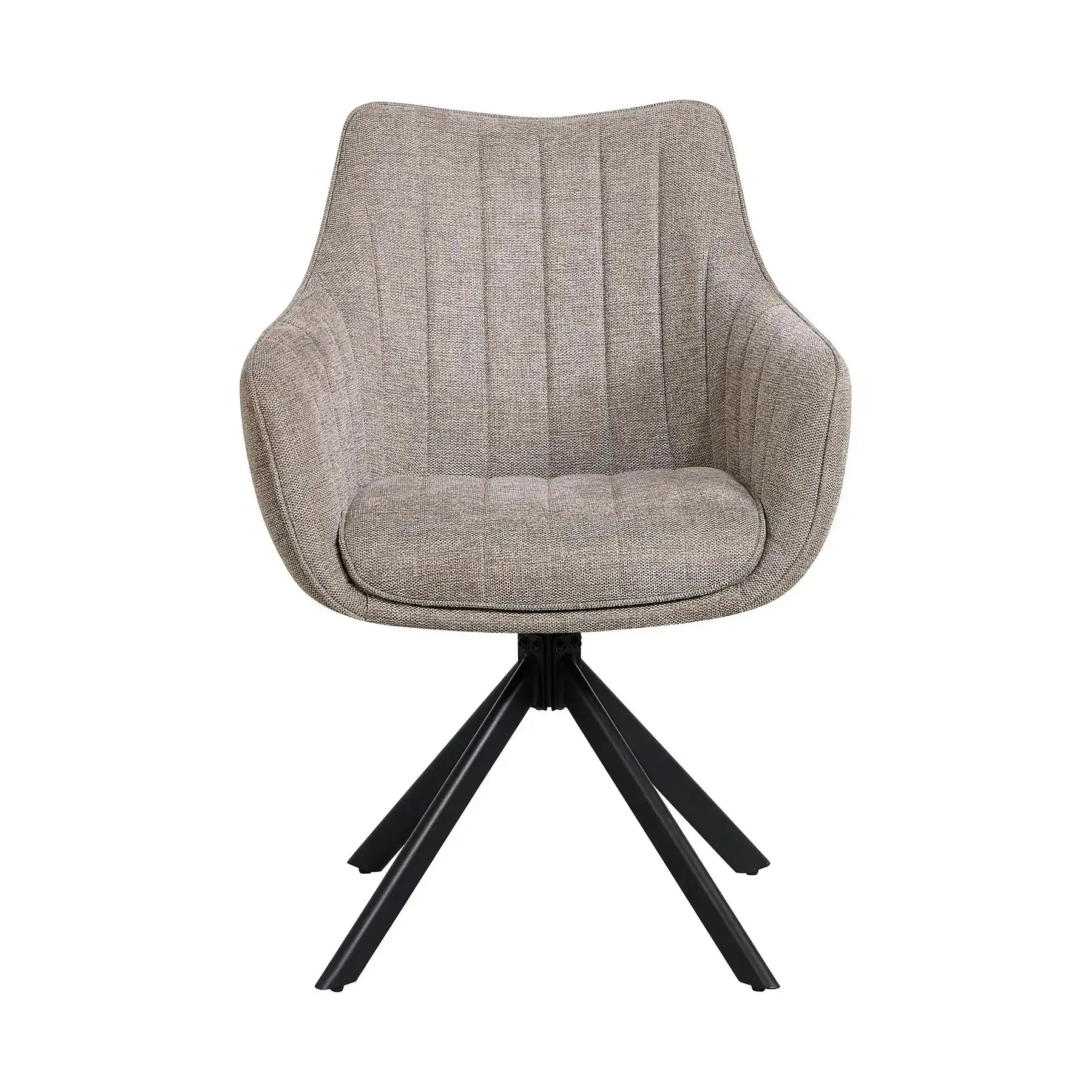 Scaun rotativ ASTON, stofă clasică/metal, grej - Brego 34/negru, 61×44×86 cm