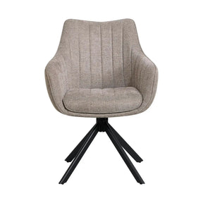 Scaun rotativ ASTON, stofă clasică/metal, grej - Brego 34/negru, 61×44×86 cm