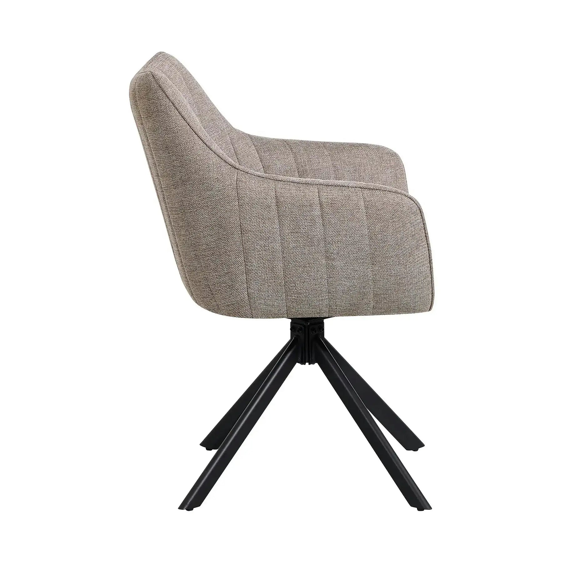 Scaun rotativ ASTON, stofă clasică/metal, grej - Brego 34/negru, 61×44×86 cm