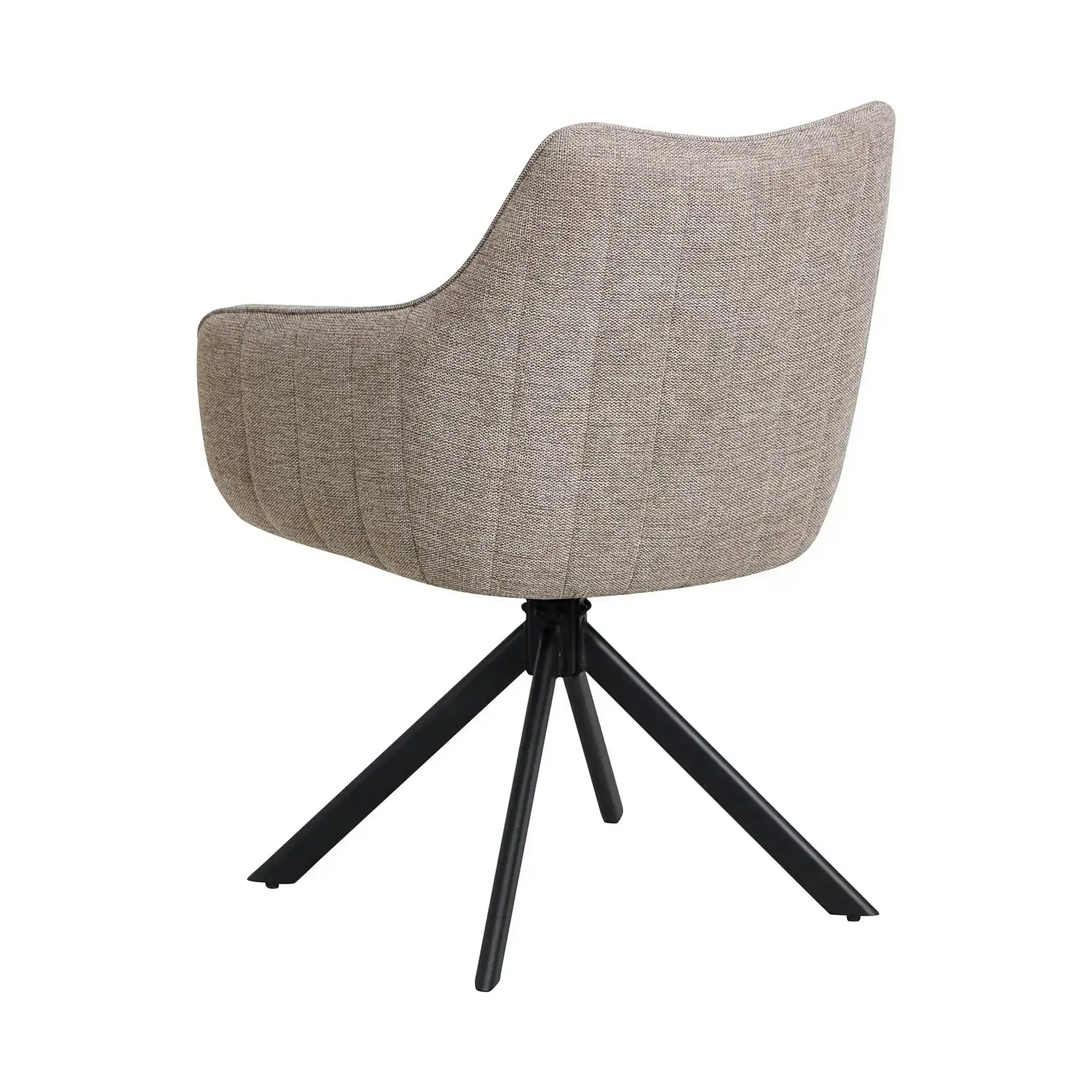 Scaun rotativ ASTON, stofă clasică/metal, grej - Brego 34/negru, 61×44×86 cm