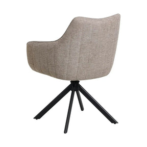 Scaun rotativ ASTON, stofă clasică/metal, grej - Brego 34/negru, 61×44×86 cm