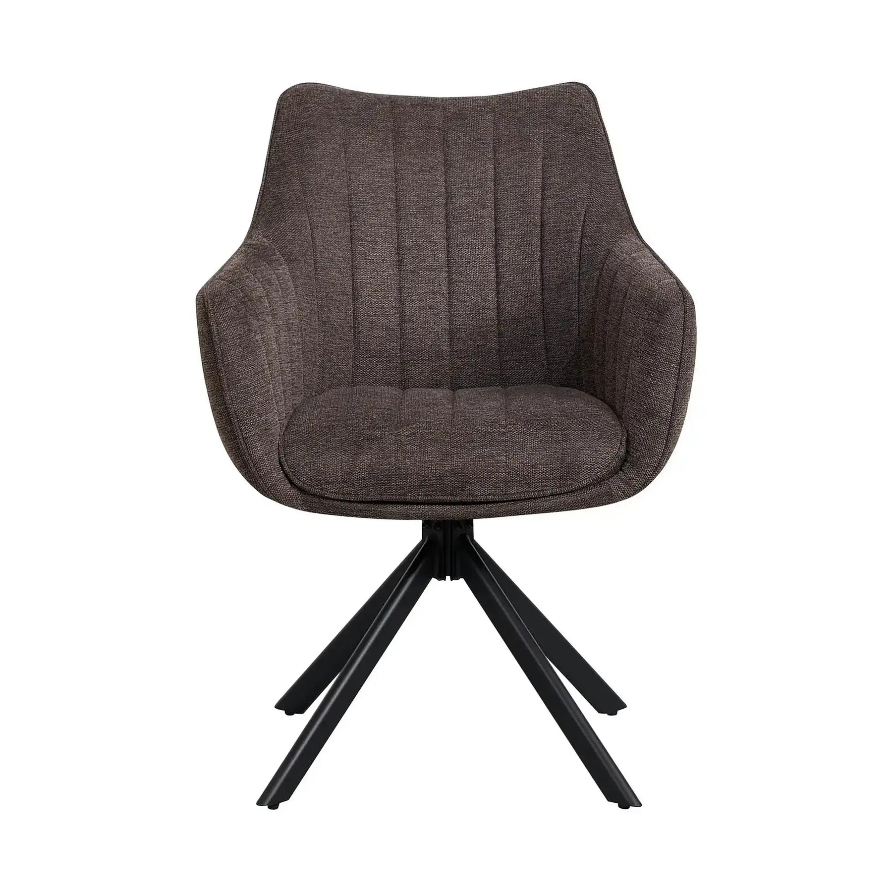 Scaun rotativ ASTON, stofă clasică/metal, maro - Brego 48/negru, 61×44×86 cm