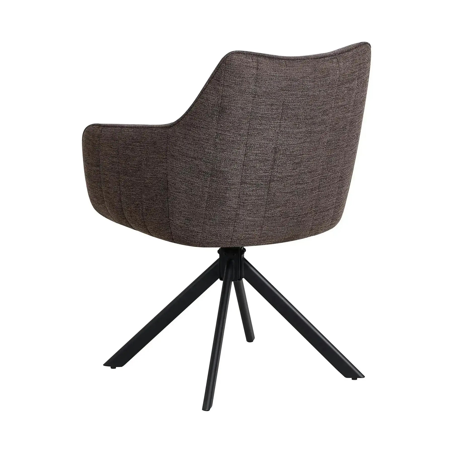 Scaun rotativ ASTON, stofă clasică/metal, maro - Brego 48/negru, 61×44×86 cm