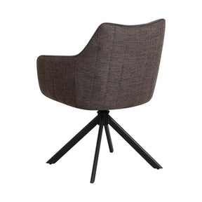 Scaun rotativ ASTON, stofă clasică/metal, maro - Brego 48/negru, 61×44×86 cm