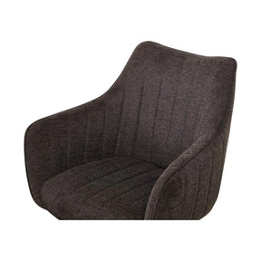 Scaun rotativ ASTON, stofă clasică/metal, maro - Brego 48/negru, 61×44×86 cm