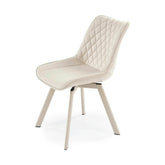 Scaun rotativ K520, bej deschis/casmir, stofa catifelata/metal, 45x63x80 cm
