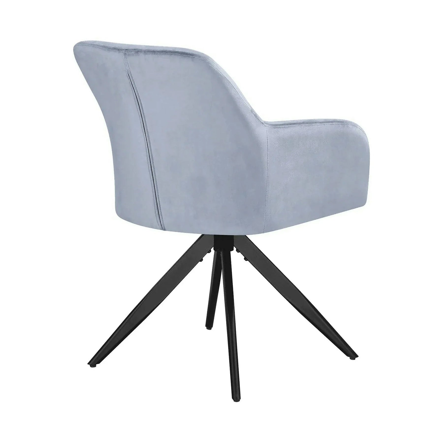 Scaun rotativ MAX, stofă catifelata/metal, albastru deschis - Bluvel 10/negru, 61×61×85 cm