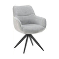 Scaun rotativ TURIN, stofă clasică/metal, gri deschis - Coremona 81/negru, 65×62×86 cm