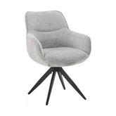 Scaun rotativ TURIN, gri deschis/negru, stofa clasica/metal, 65x62x86 cm