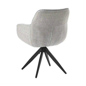 Scaun rotativ TURIN, stofă clasică/metal, gri deschis - Coremona 81/negru, 65×62×86 cm