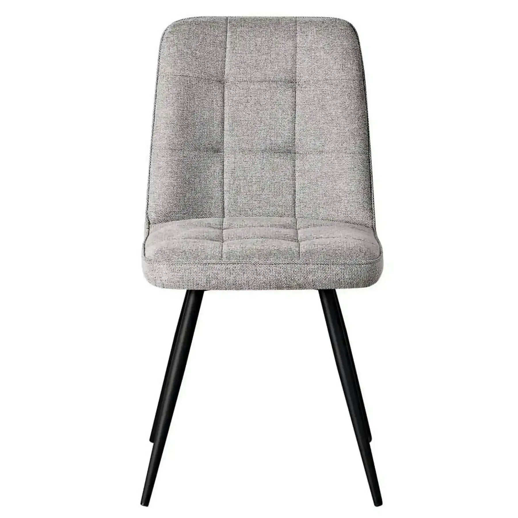 Scaun SUN, stofă clasică/metal, gri deschis/negru, 46×56×86 cm