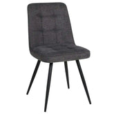 Scaun SUN, gri inchis/negru, stofa clasica/metal, 46x56x86 cm