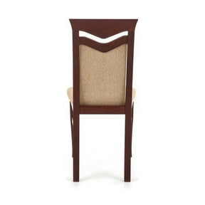Scaun tapitat CITRONE, stofă clasică/lemn de fag, bej/nuc, 44×43×96 cm
