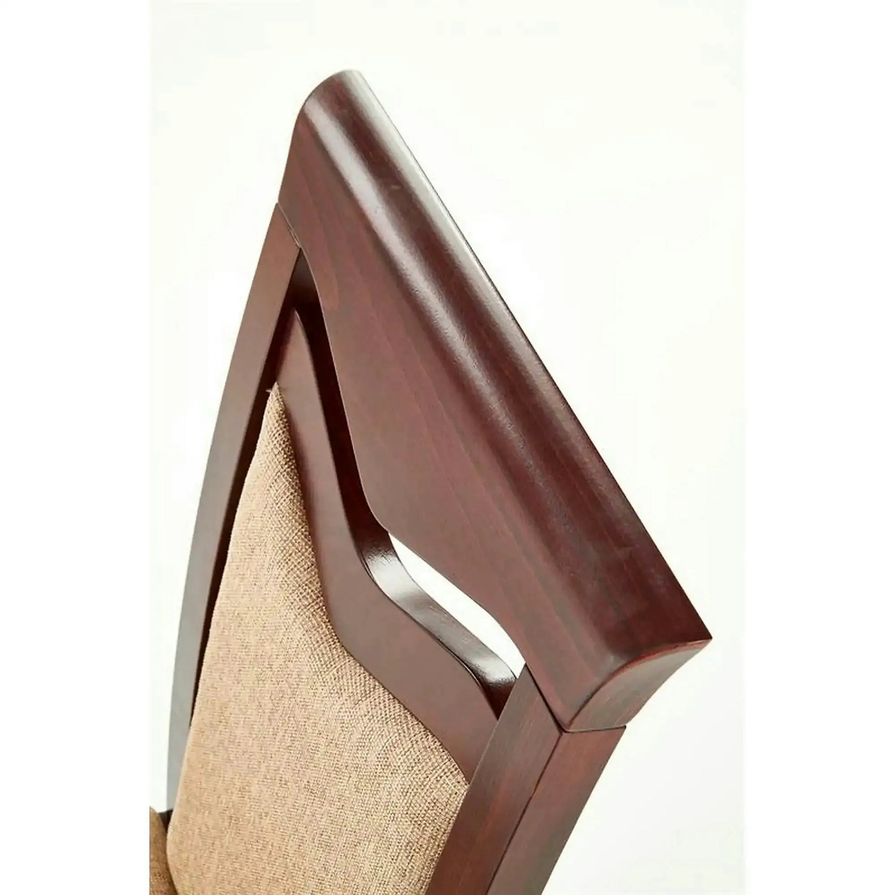 Scaun tapitat CITRONE, stofă clasică/lemn de fag, bej/nuc, 44×43×96 cm