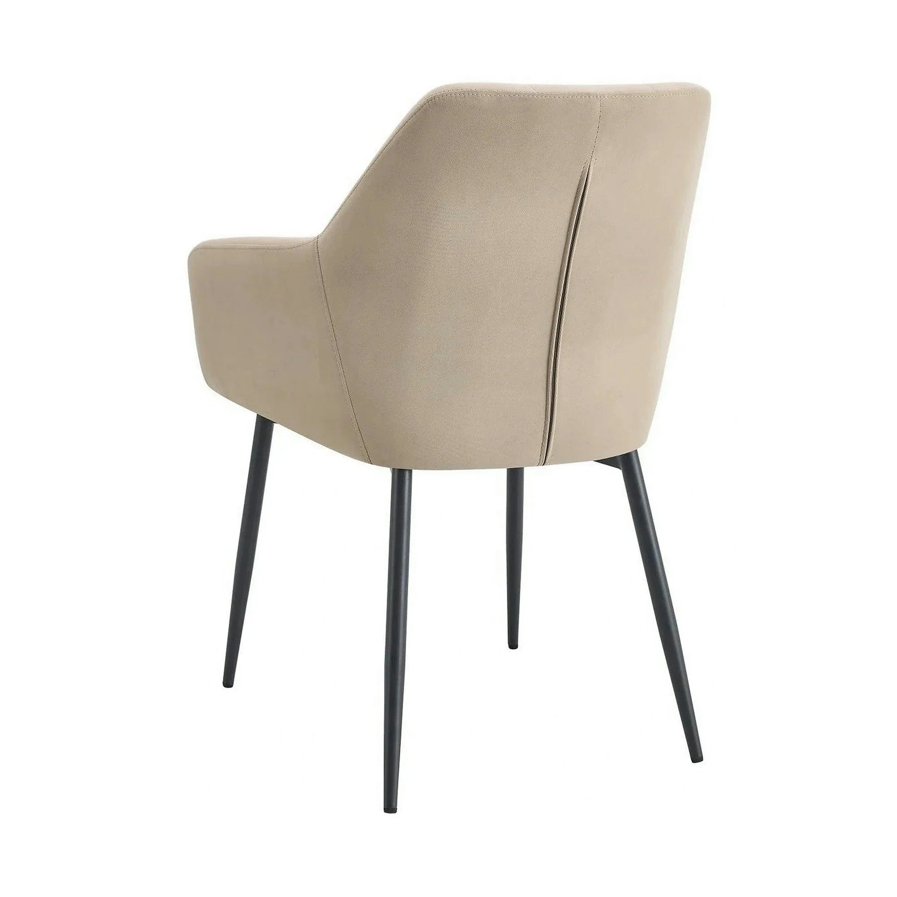 Scaun UGO NEW, stofă catifelata/metal, bej/negru, 58×61.5×85 cm
