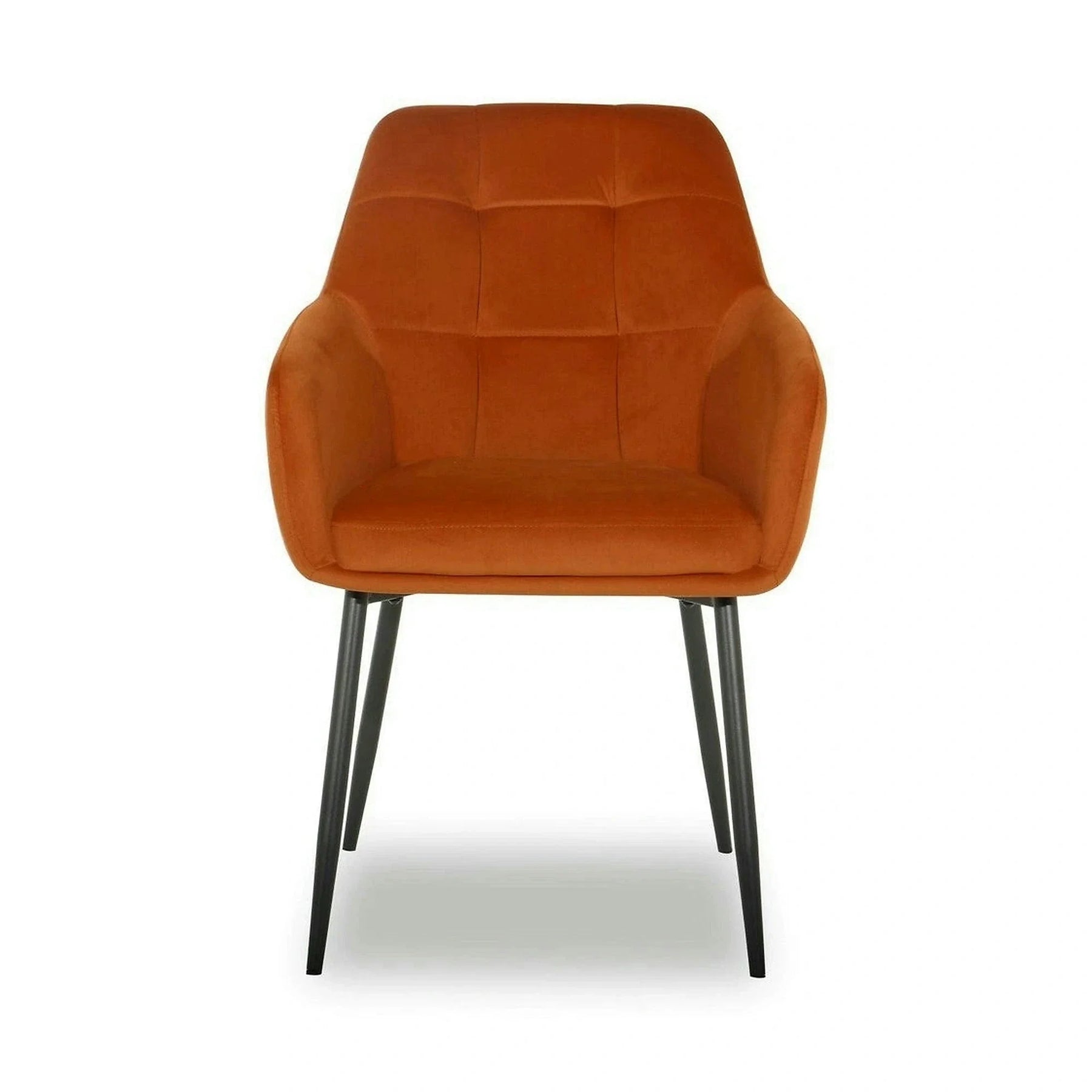 Scaun UGO NEW, stofă catifelata/metal, caramiziu/negru, 58×61.5×85 cm
