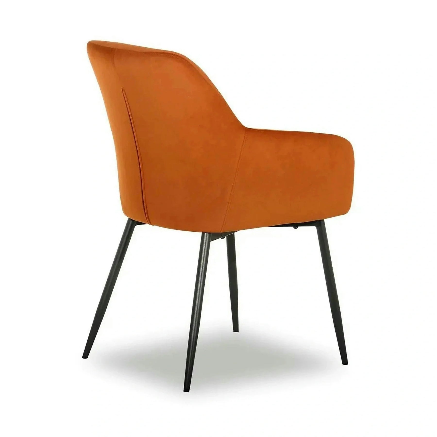 Scaun UGO NEW, stofă catifelata/metal, caramiziu/negru, 58×61.5×85 cm