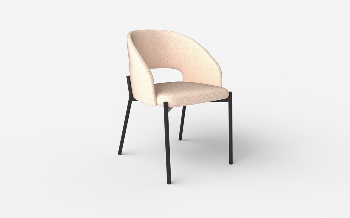 Scaun tapitat K373, bej, 51x57x77 cm