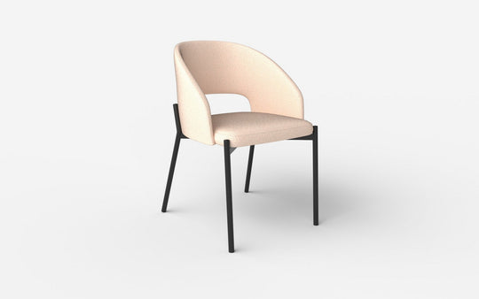 Scaun tapitat K373, bej, 51x57x77 cm