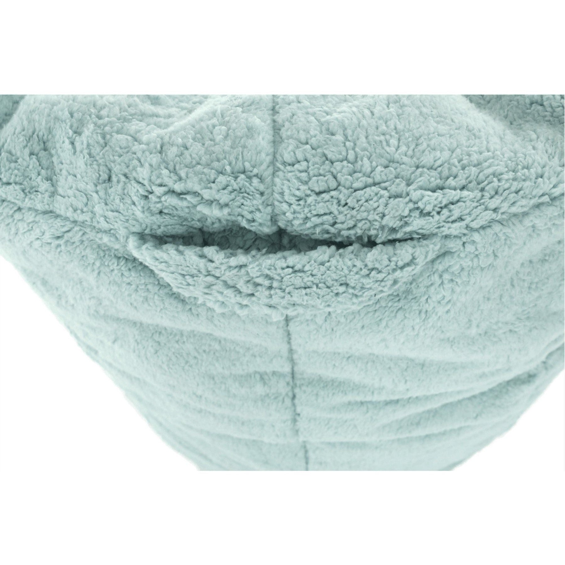 Fotoliu puf ALMERO, verde menta, material textil/ EPS(bilute din polistiren), 75x75x75 cm
