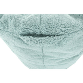 Fotoliu puf ALMERO, verde menta, material textil/ EPS(bilute din polistiren), 75x75x75 cm