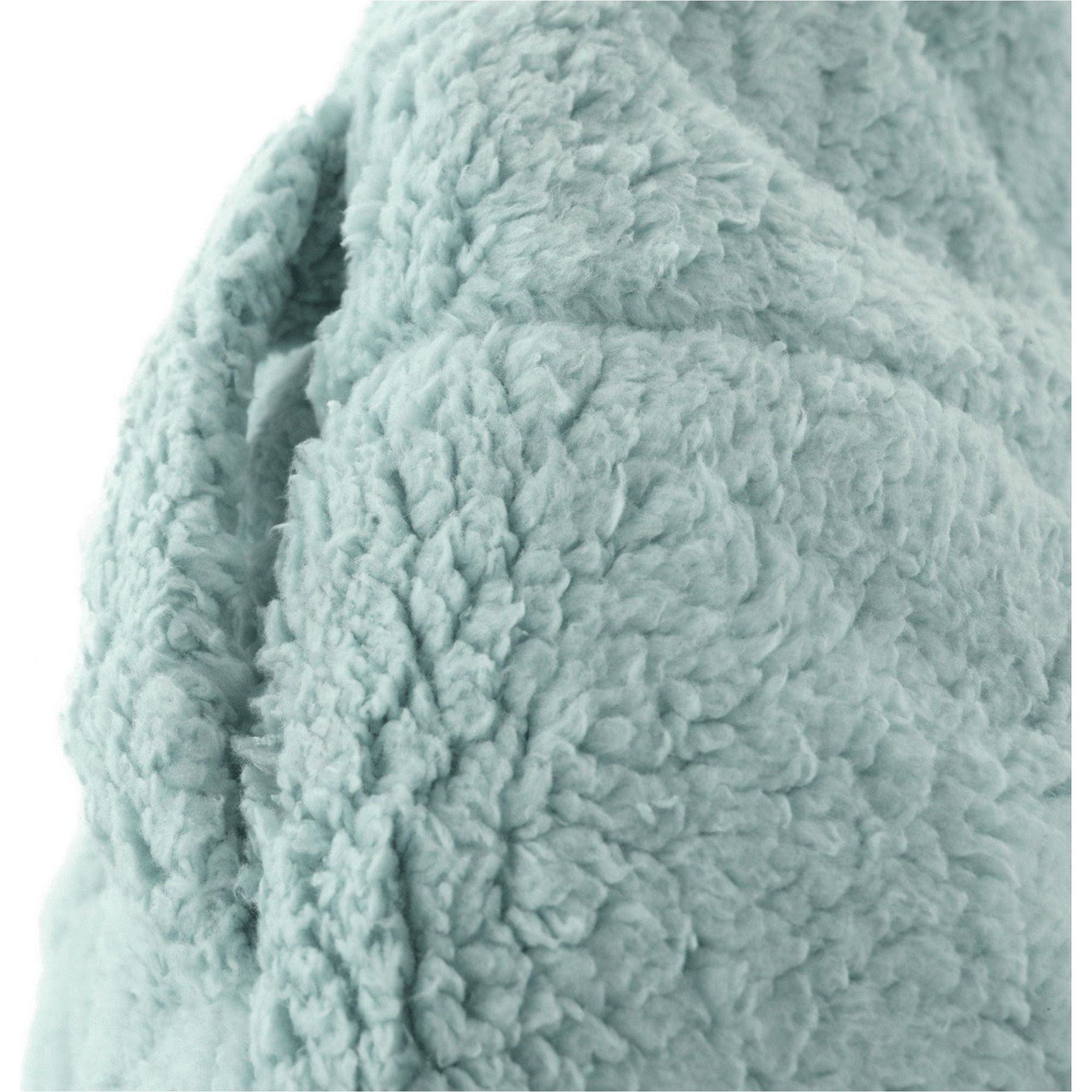 Fotoliu puf ALMERO, verde menta, material textil/ EPS(bilute din polistiren), 75x75x75 cm