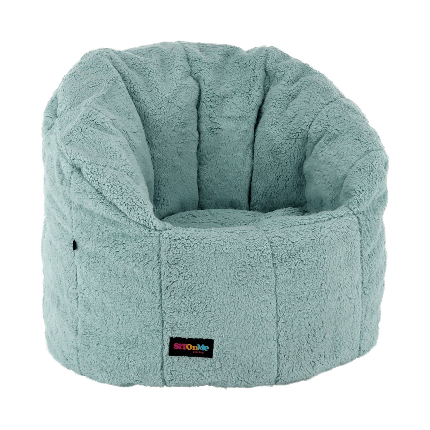 Fotoliu puf ALMERO, verde menta, material textil/ EPS(bilute din polistiren), 75x75x75 cm