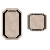 Set 2 covorase baie AMSTERDAM OCN-33860, negru/bej
