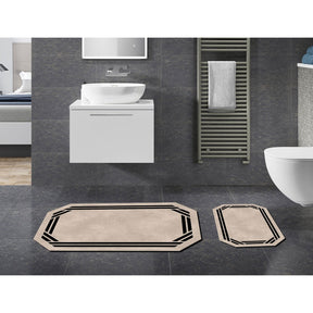 Set 2 covorase baie AMSTERDAM OCN-33860, negru/bej