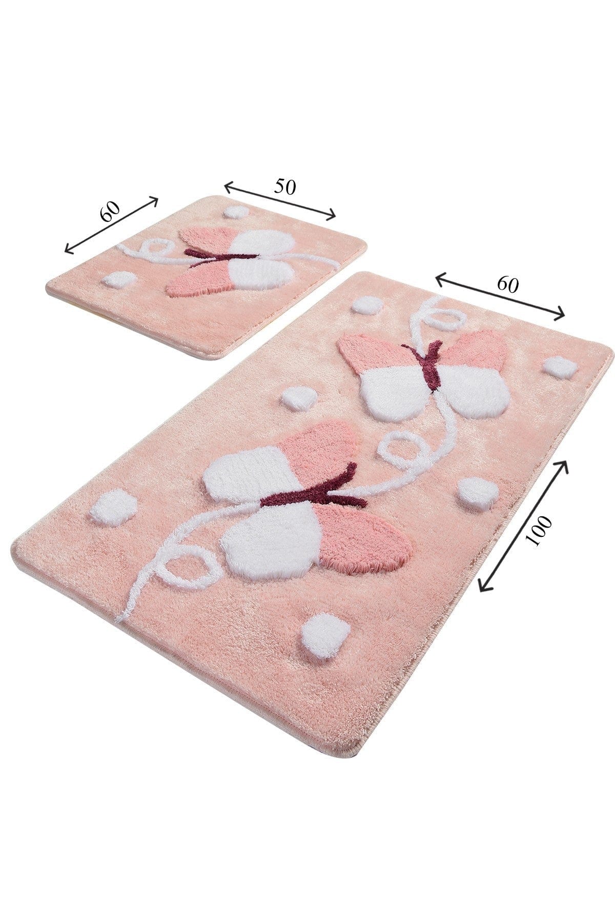 Set 2 covorase baie AMSTERDAM OCN-33898, roz/alb