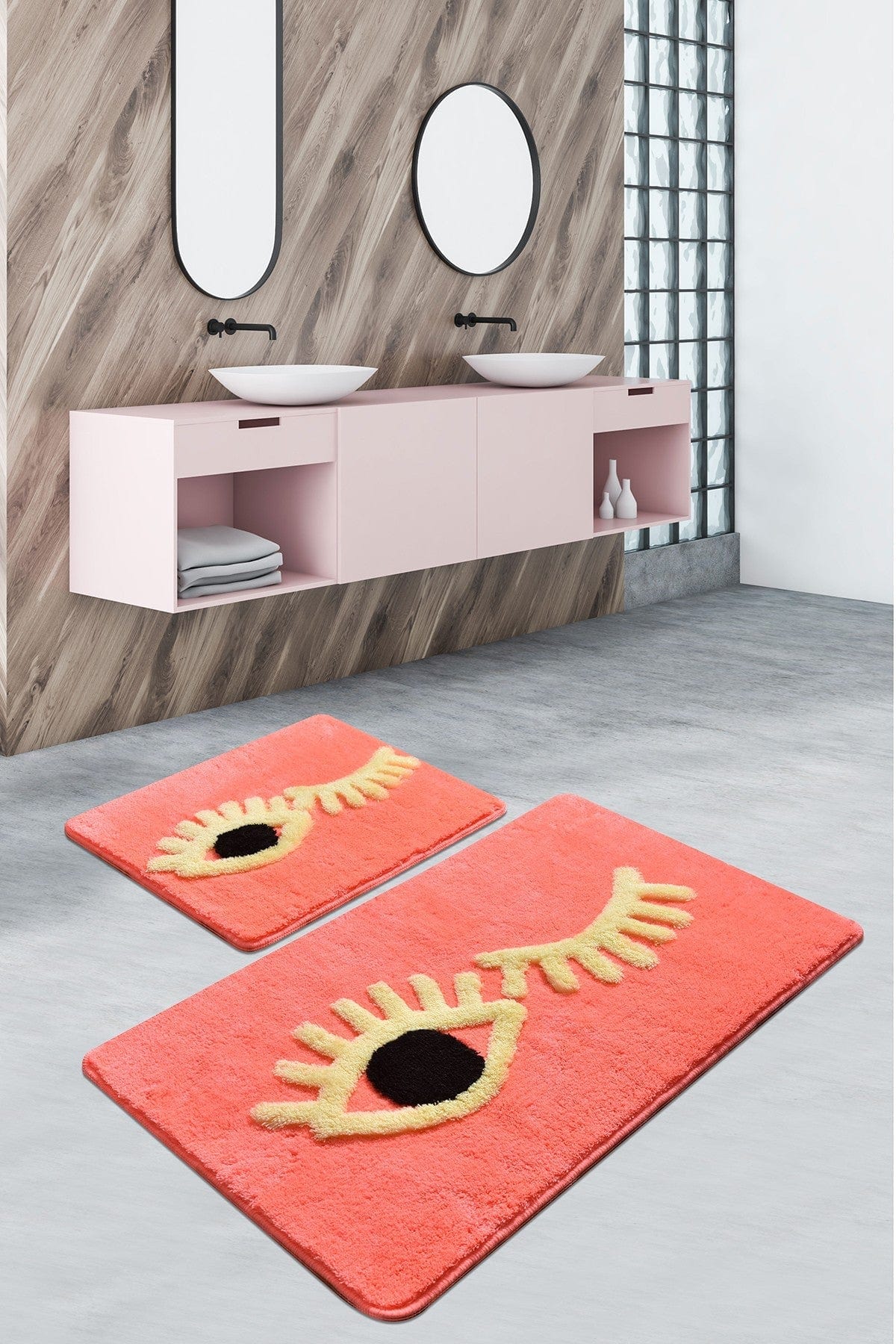 Set 2 covorase baie AMSTERDAM OCN-33901, roz/galben