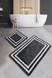 Set 2 covorase baie AMSTERDAM OCN-33902, negru/alb