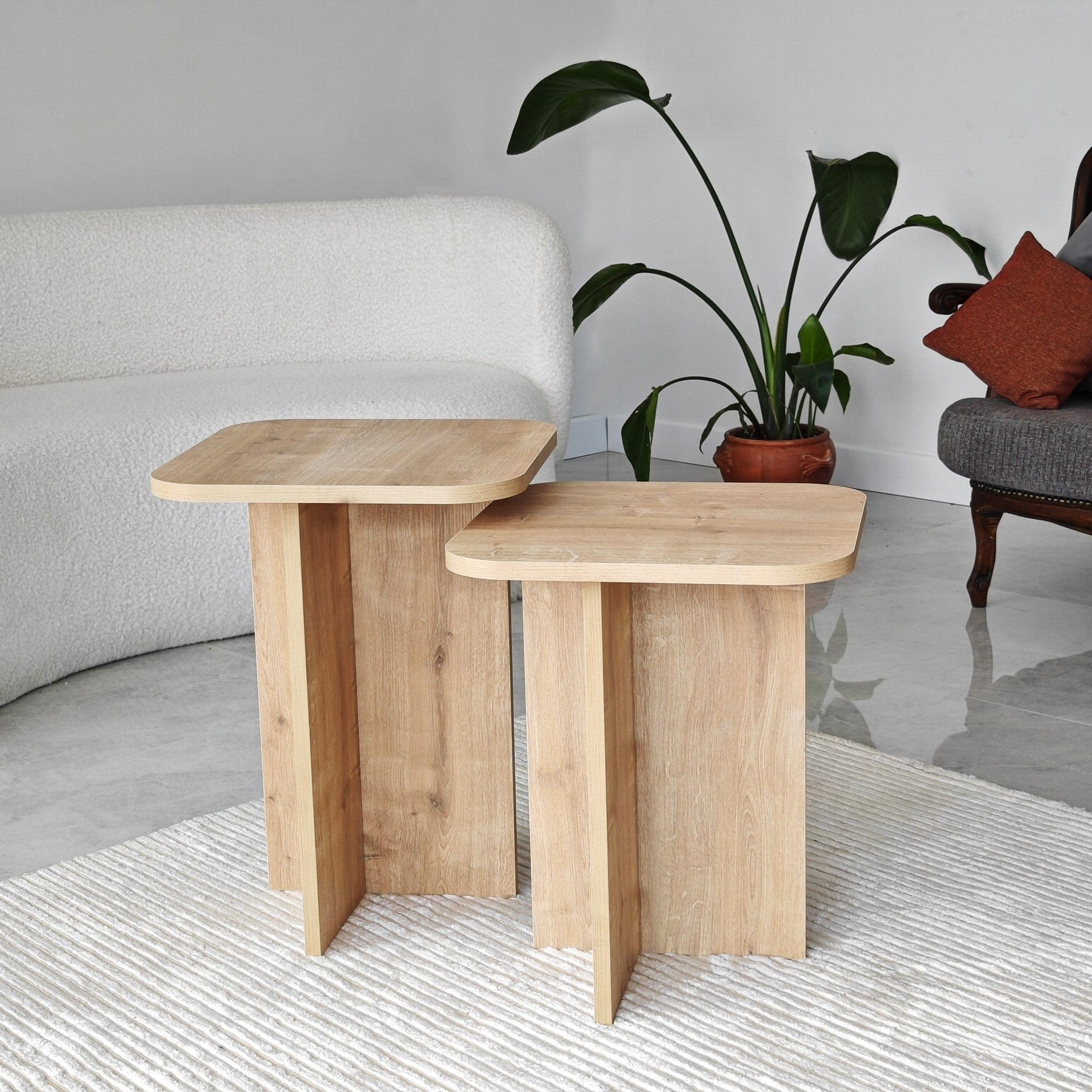 Set 2 masute cafea AMSTERDAM OCN-31728, stejar