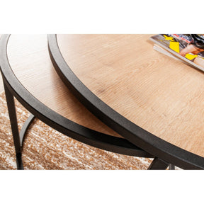 Set 2 masute cafea AMSTERDAM OCN-31769, stejar/negru