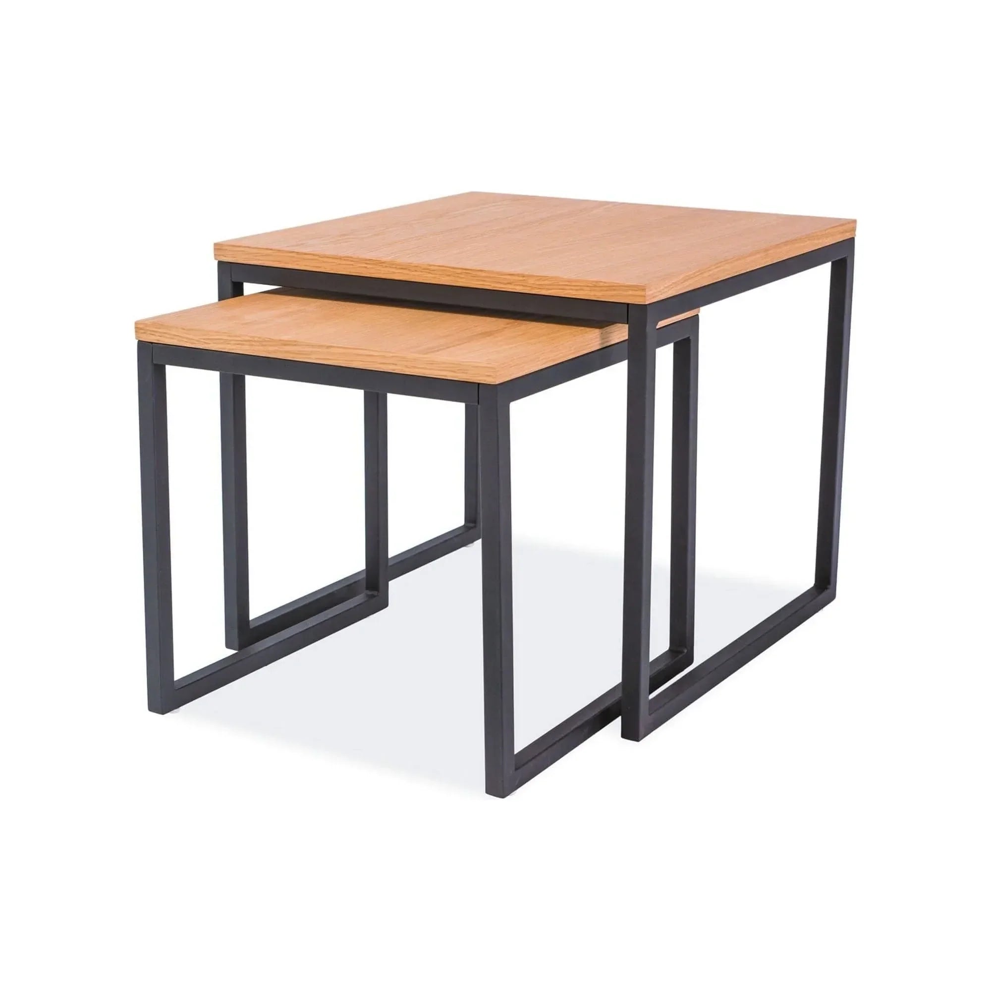 Set 2 masute cafea DETROIT OCN-27519, stejar/negru