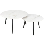 Set 2 masute cafea DETROIT OCN-39097, alb/negru