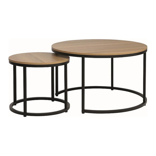 Set 2 masute cafea DETROIT OCN-39120, stejar/negru