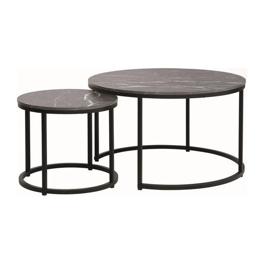 Set 2 masute cafea DETROIT OCN-39121, negru