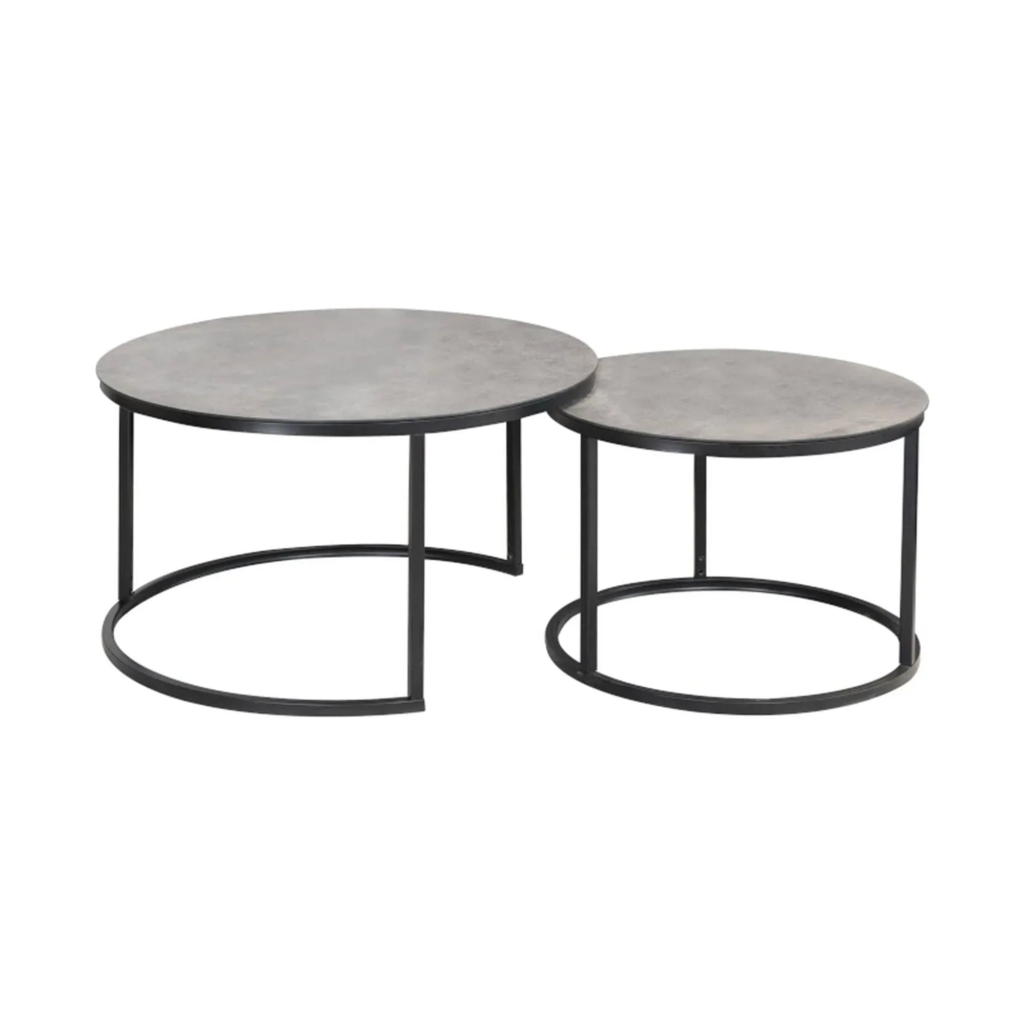 Set 2 masute cafea DETROIT OCN-39137, gri/negru