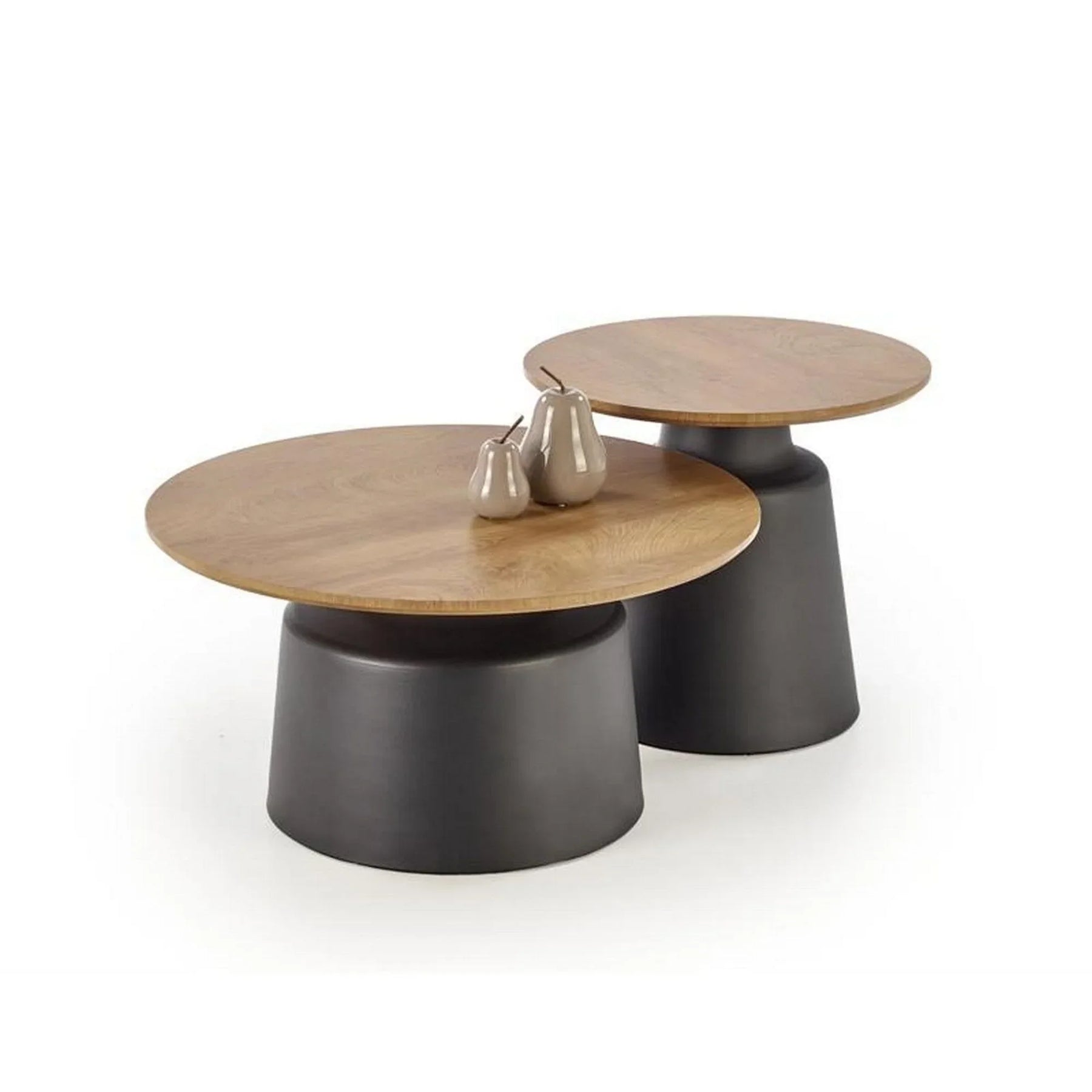 Set 2 masute cafea HOUSTON OCN-37012, stejar/negru