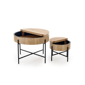 Set 2 masute cafea HOUSTON OCN-37018, stejar/negru