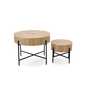 Set 2 masute cafea HOUSTON OCN-37018, stejar/negru