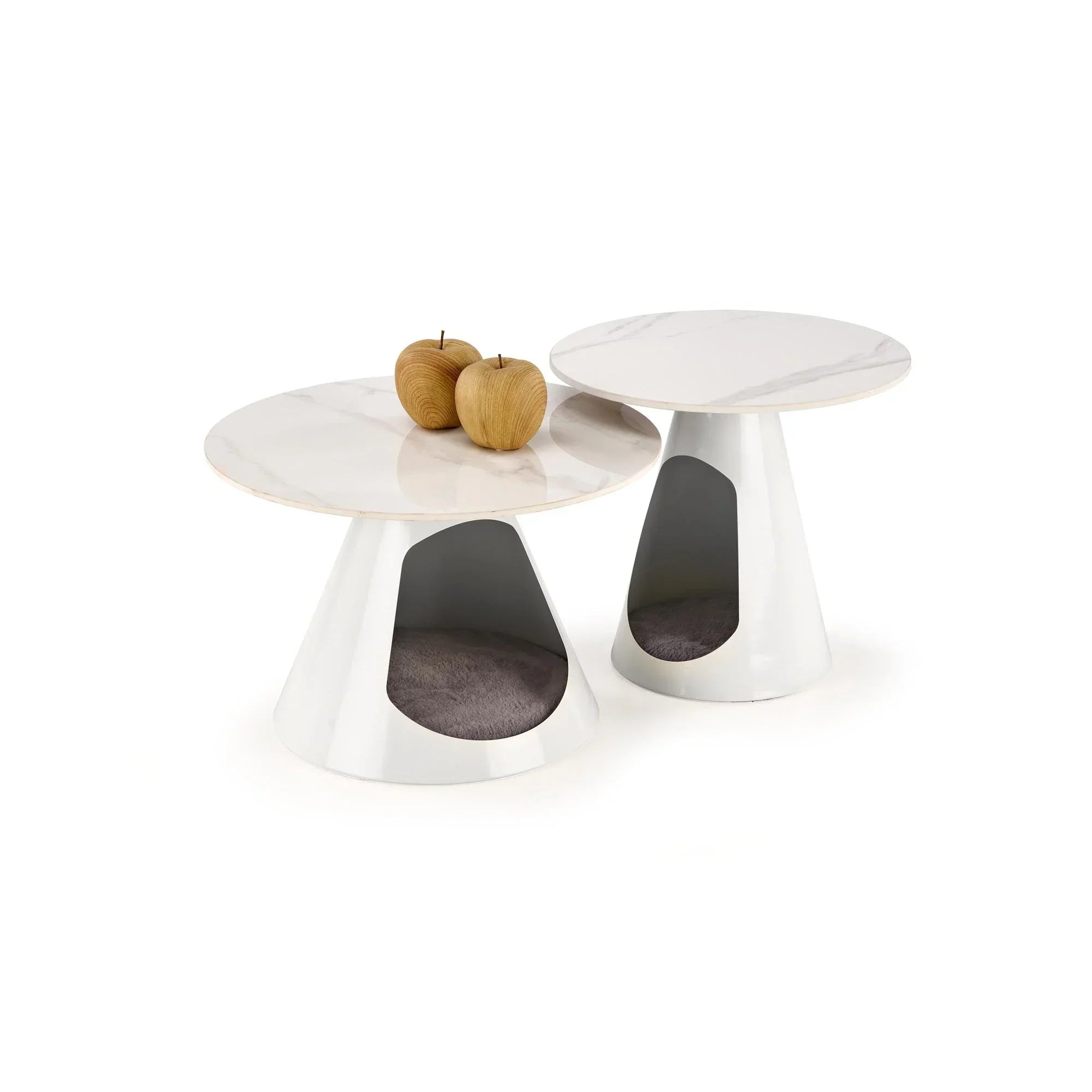 Set 2 masute cafea HOUSTON OCN-37037, alb